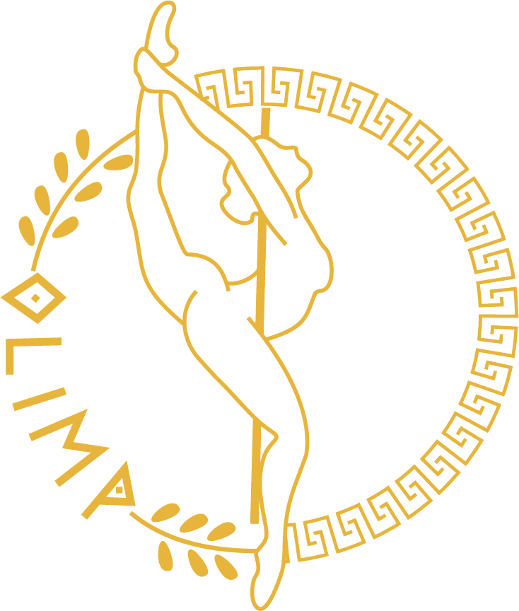 Logo firmy Lima z postacią kobiety i liśćmi lauru